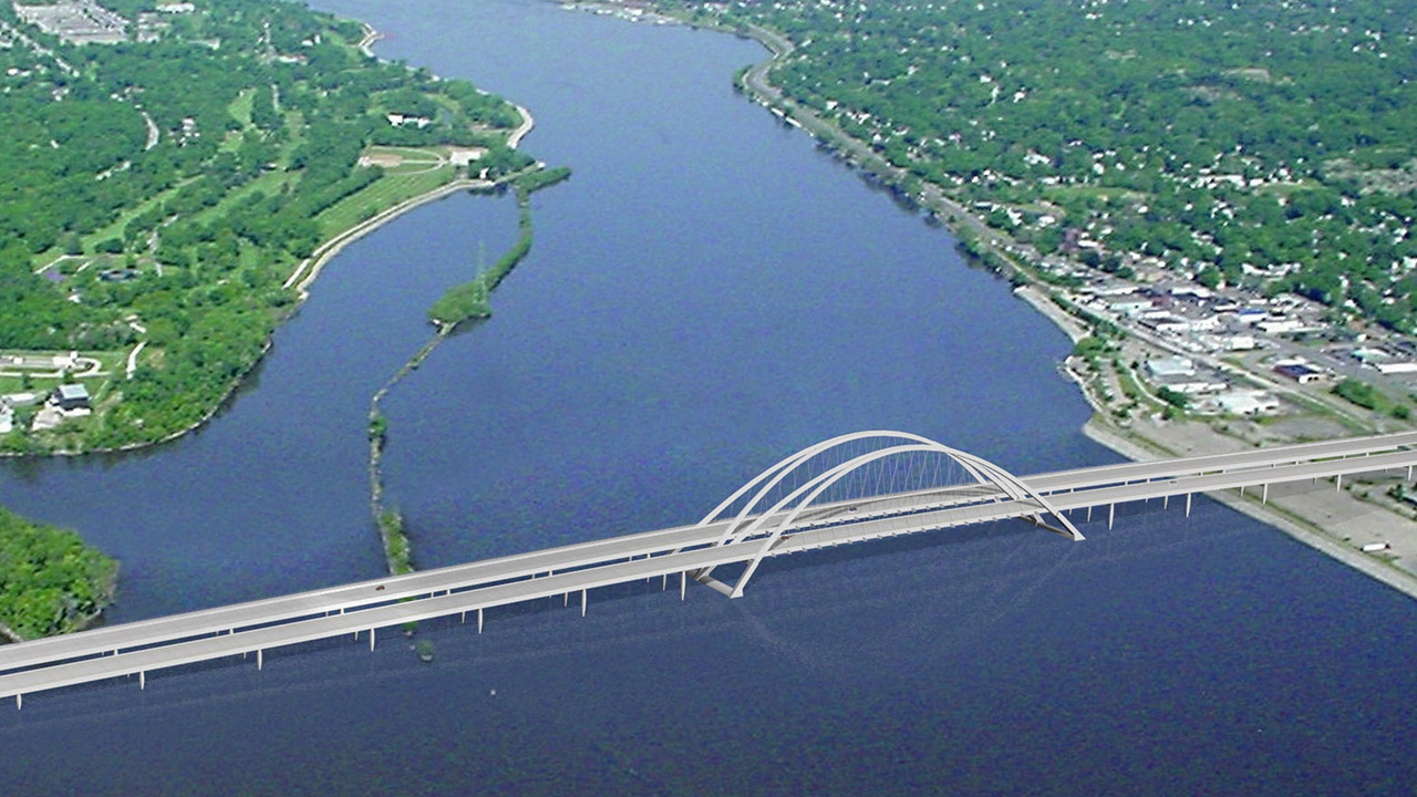 I-74 Mississippi River Crossing Quad Cities, Davenport IA B
