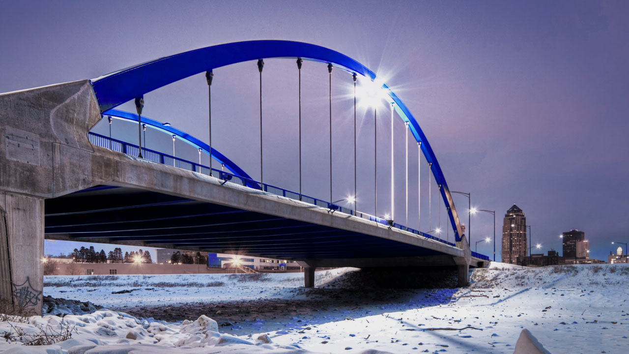 George Washington Carver Bridge in Des Moines, IA - A