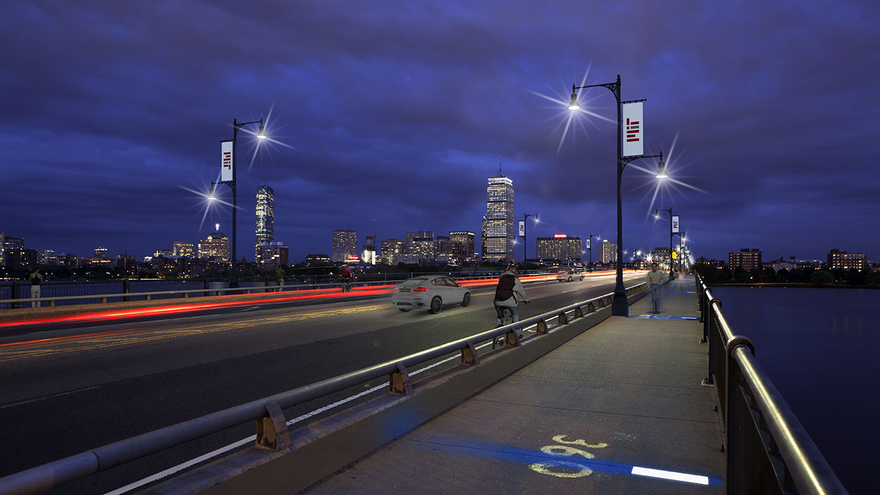 Harvard Bridge Architectural Lighting Design - Boston, MA